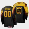 germany custom 2021 iihf world championship black away jersey