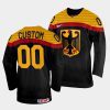 germany custom 2022 iihf world championship black away jersey