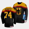 germany justin schutz 2023 iihf world championship black away jersey