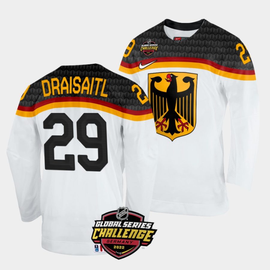 germany leon draisaitl 2022 nhl global series white home jersey