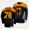 germany nico sturm 2023 iihf world championship black away jersey