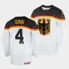 germany philip sinn 2023 iihf world junior championship white home jersey