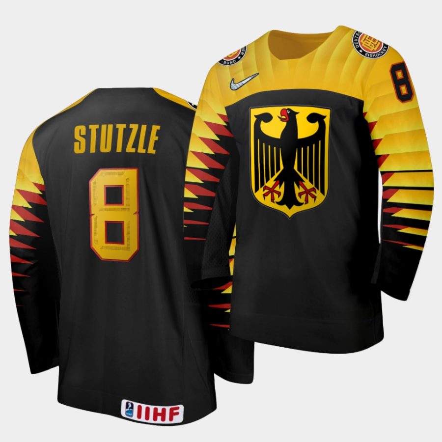 germany tim sttzle 2020 iihf world junior championship black home jersey