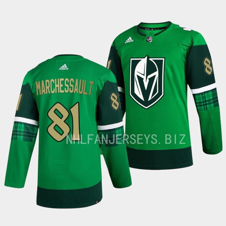 golden knights jonathan marchessault green 2023 st. patricks day jersey