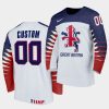 great britain custom 2021 iihf world championship white home jersey