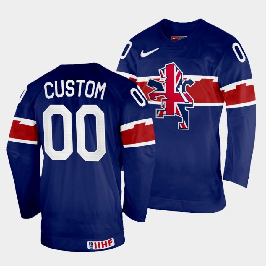 great britain custom 2022 iihf world championship navy away jersey