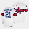 great britain mike hammond 2024 ice hockey world championship white top level jersey