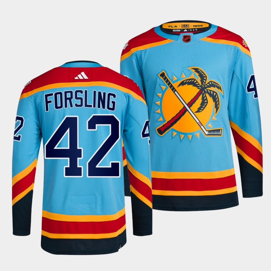 gustav forsling panthers blue 2022reverse retro 2.0 authentic primegreen jersey