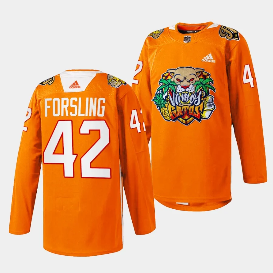 gustav forsling panthers orange 2024 vamos gatos specialty jersey