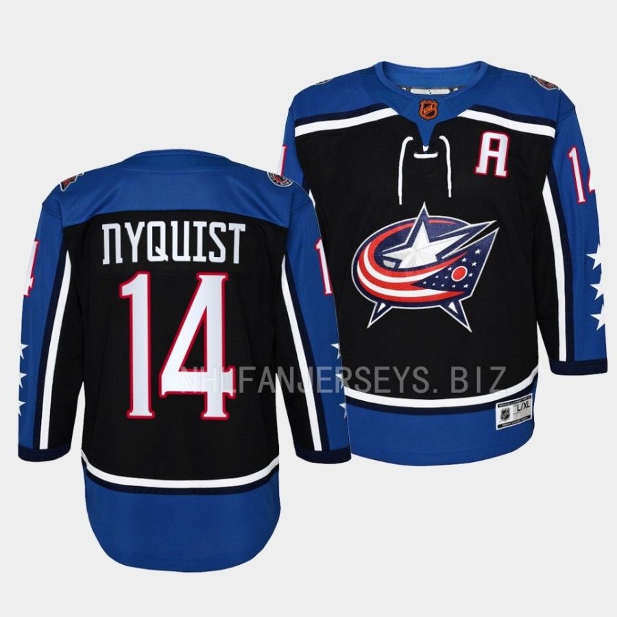 gustav nyquist blue jackets navy 2022special edition 2.0 premier youthjersey