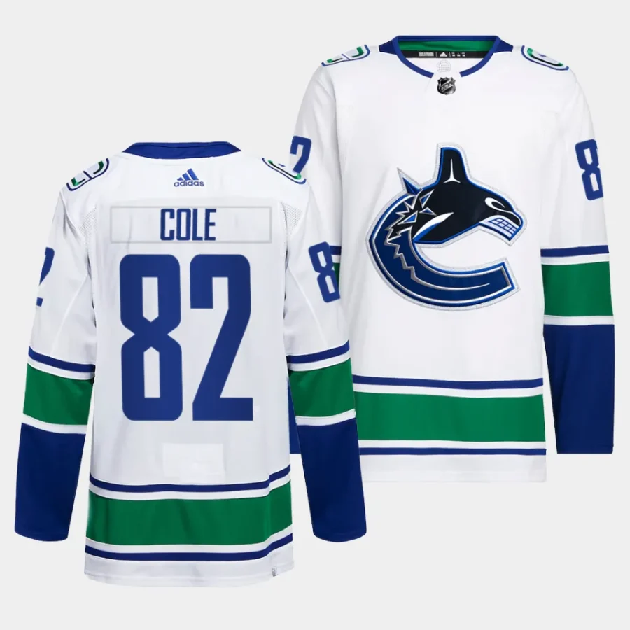 ian cole canucks white away authentic pro jersey