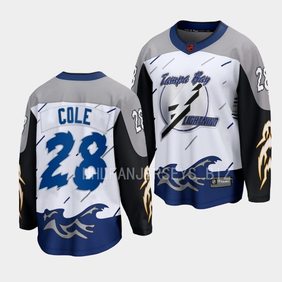 ian cole lightning white 2022special edition 2.0 breakaway jersey