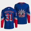 igor shesterkin rangers blue 2022reverse retro 2.0 authentic primegreen jersey