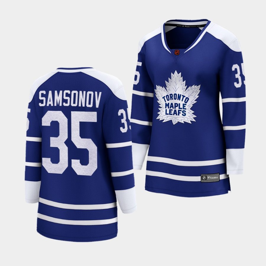 ilya samsonov maple leafs blue special edition 2.0 women jerseys