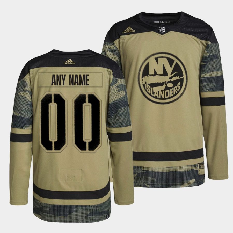 islanders custom camo military appreciation practice jersey