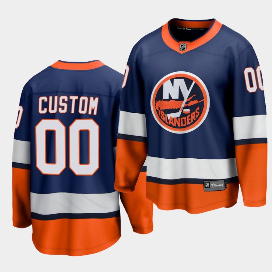 islanders custom navy 2021 special edition reverse retro jersey