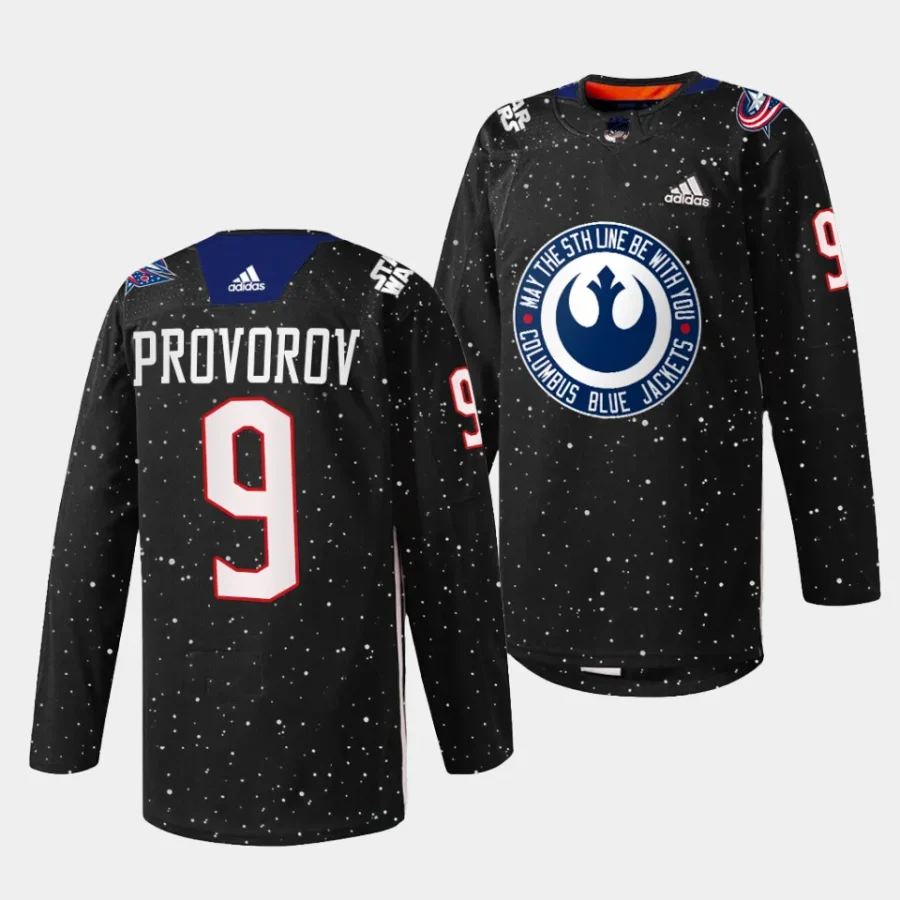 ivan provorov blue jackets exclusive edition 2023star wars black jersey