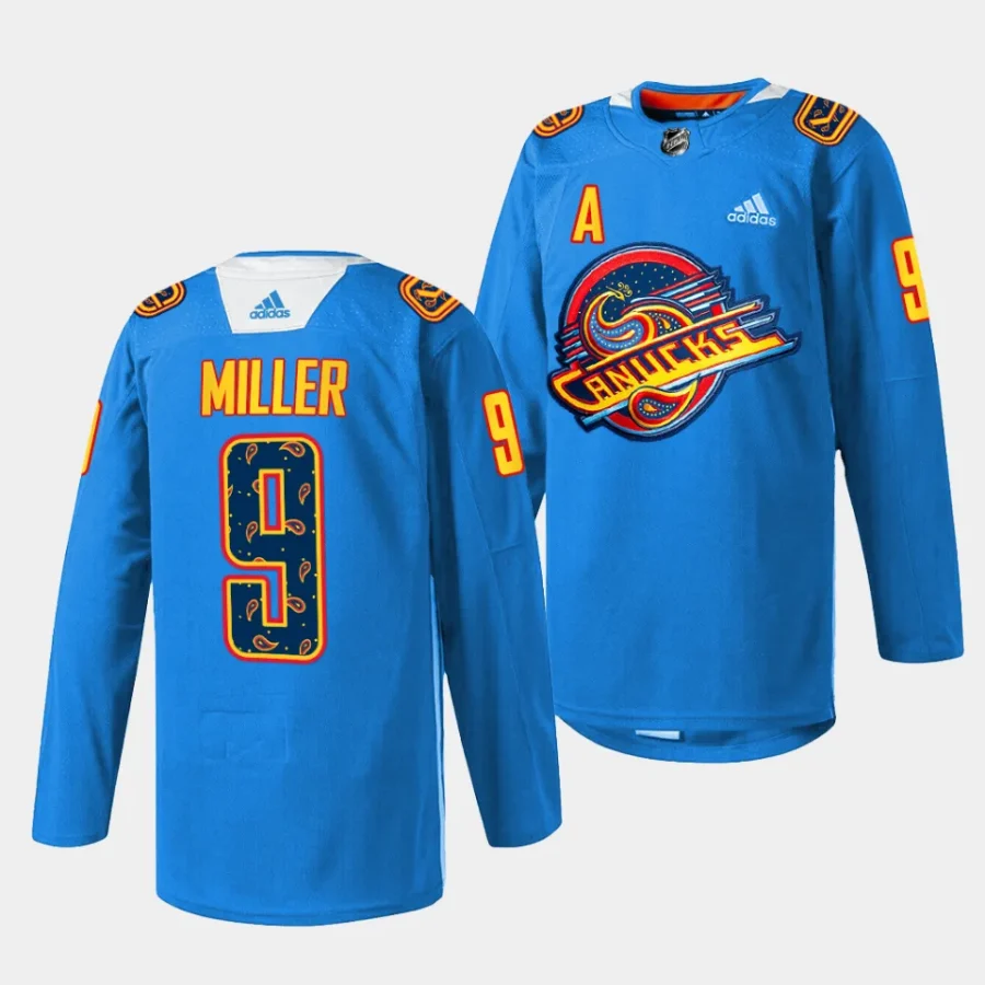 j.t. miller canucks special edition 2023 diwali night blue jersey