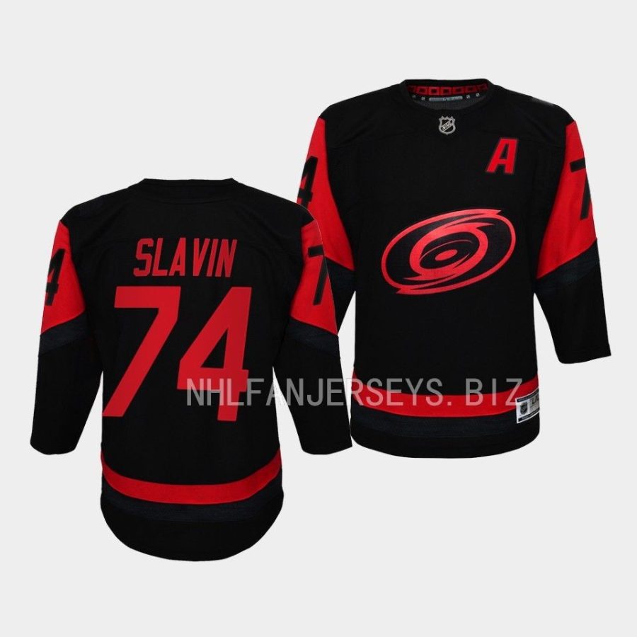 jaccob slavin hurricanes 2023 nhl stadium series youth blackplayer jersey