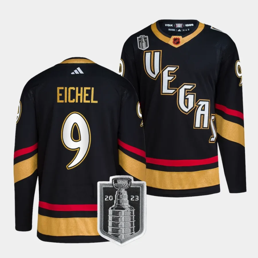 jack eichel vgk black 2023 western conference champions reverse retro jersey