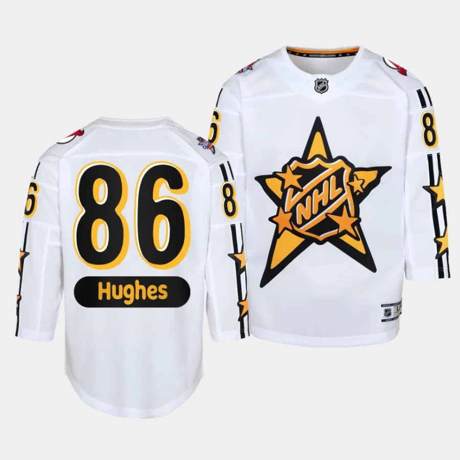 jack hughes devils 2024 nhl all star game youth white jersey