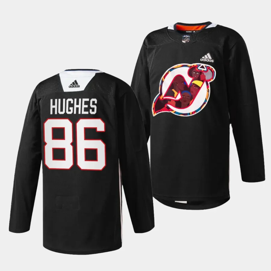 jack hughes devils black 2024 black history celebration specialty jersey