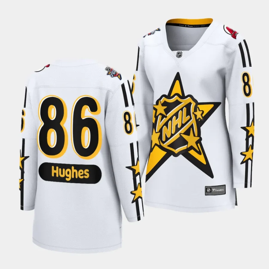 jack hughes devils white 2024 nhl all star game breakaway womenjersey