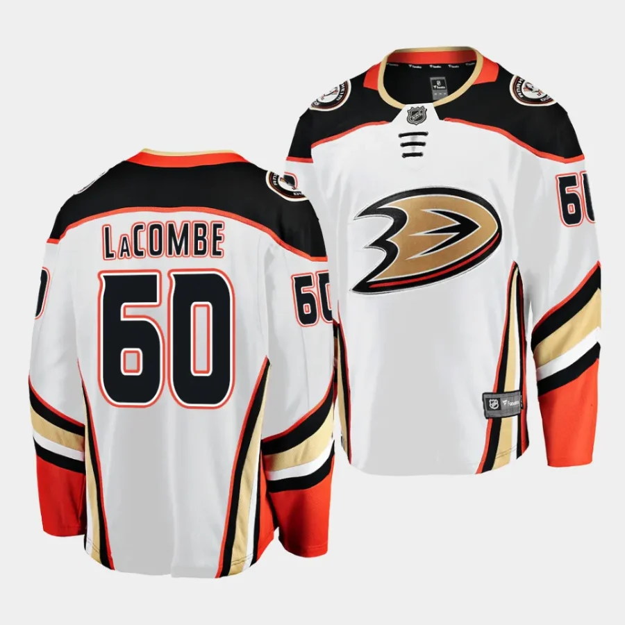 jackson lacombe ducks white away breakaway player jersey