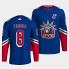 jacob trouba rangers blue 2022reverse retro 2.0 authentic primegreen jersey