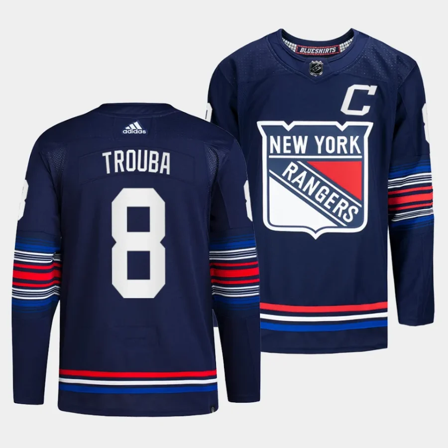 jacob trouba rangers navy 2023 24alternate authentic pro jersey