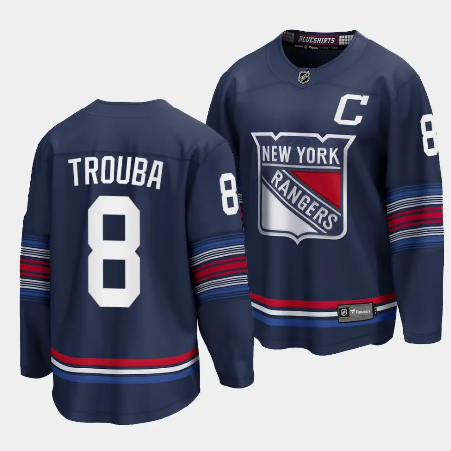 jacob trouba rangers navy 2023 24alternate premier jersey