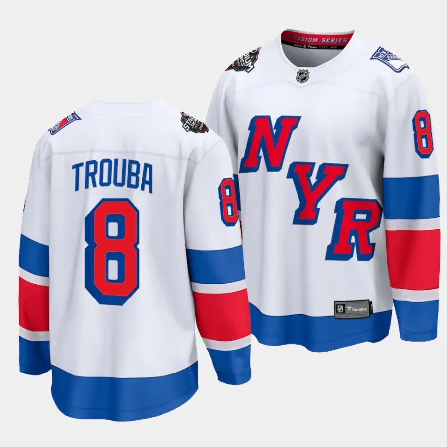 jacob trouba rangers white 2024 nhl stadium series breakaway player jersey