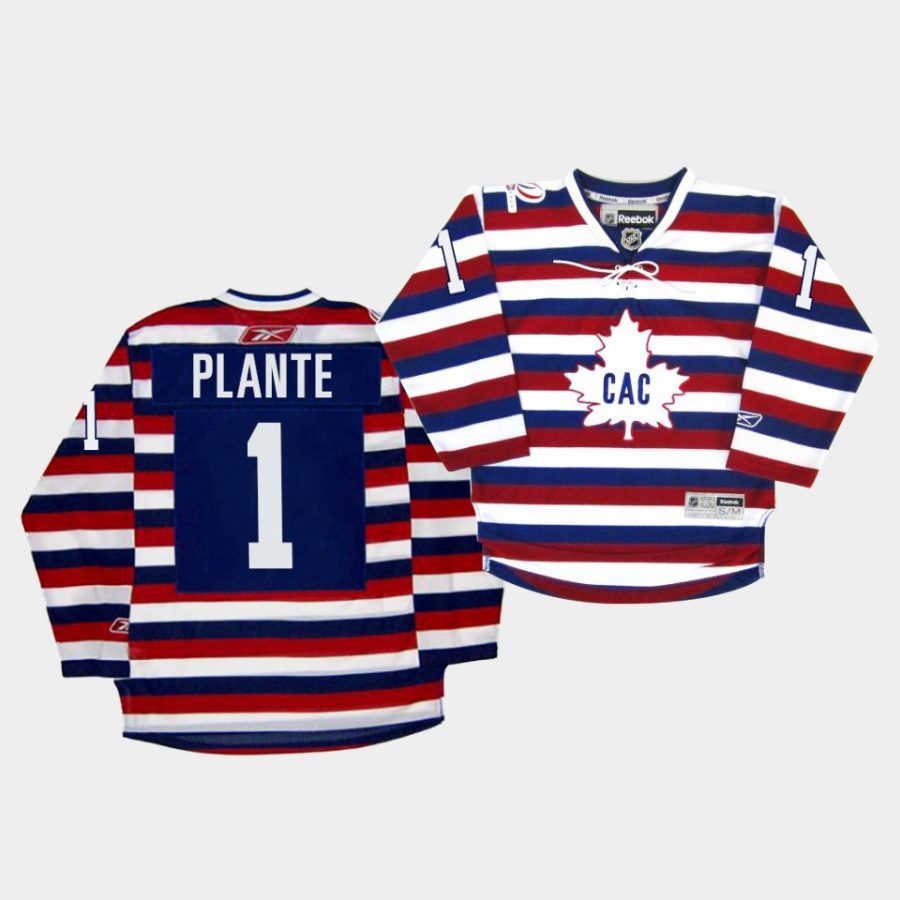 jacques plante canadiens red royal centennial 100th anniversary celebration retro jersey