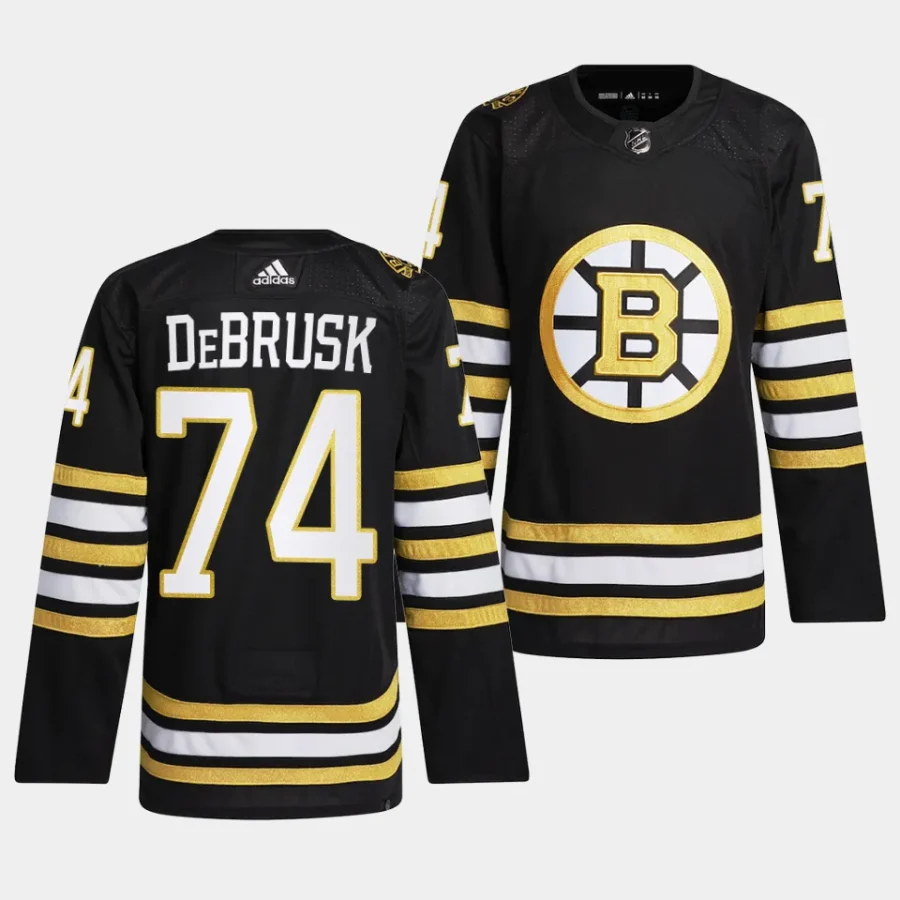 jake debrusk bruins black 2023 24100th anniversary primegreen jersey