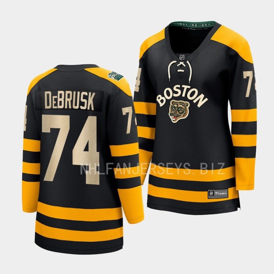 jake debrusk bruins black 2023 winter classic women jerseys