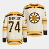 jake debrusk bruins cream 2023 24100th anniversary primegreen authentic playerjersey