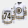 jake debrusk bruins white 2023 24100th anniversary premier jersey