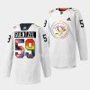 jake guentzel penguins rainbow 2022pride warmup white jersey