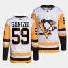 jake guentzel penguins white away primegreen authentic projersey