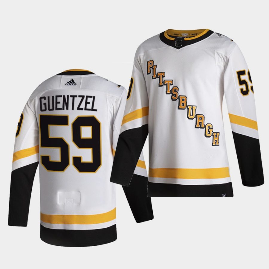 jake guentzel penguins white reverse retro fourth authentic jersey