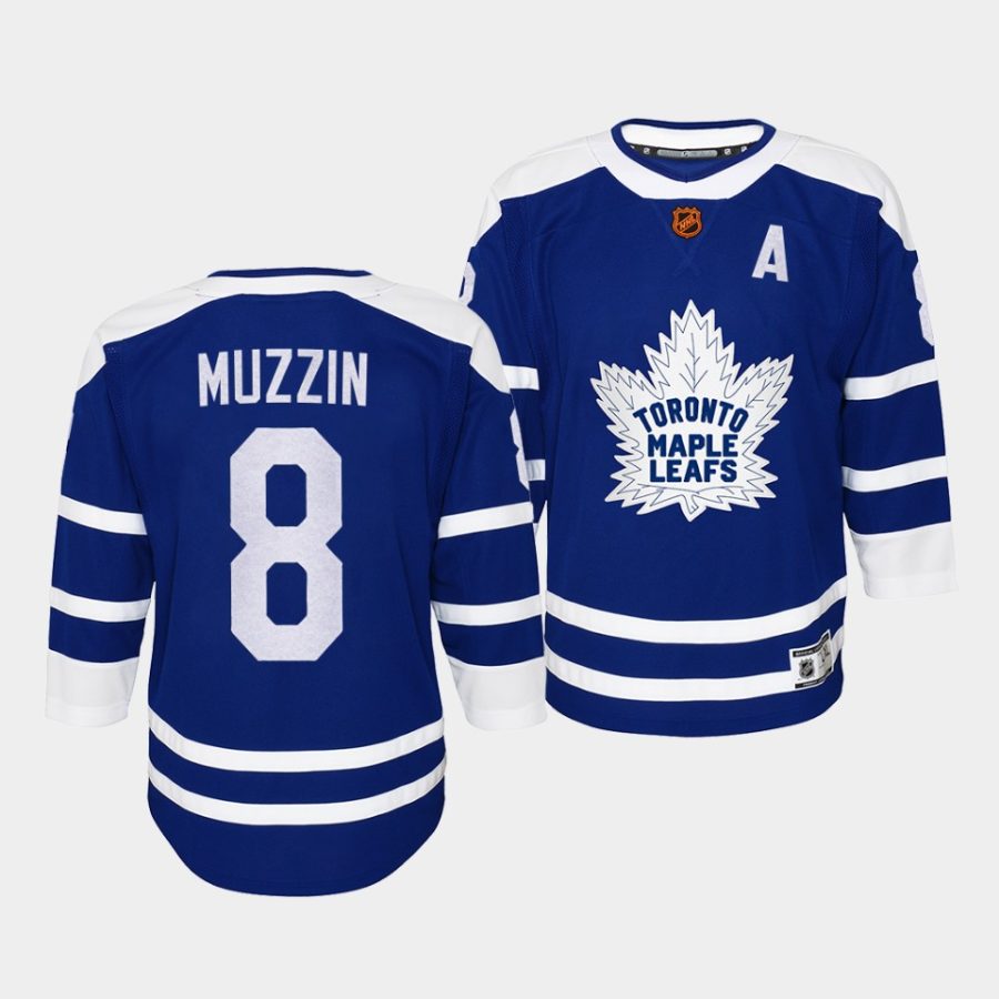 jake muzzin maple leafs 2022special edition 2.0 youth blue jersey