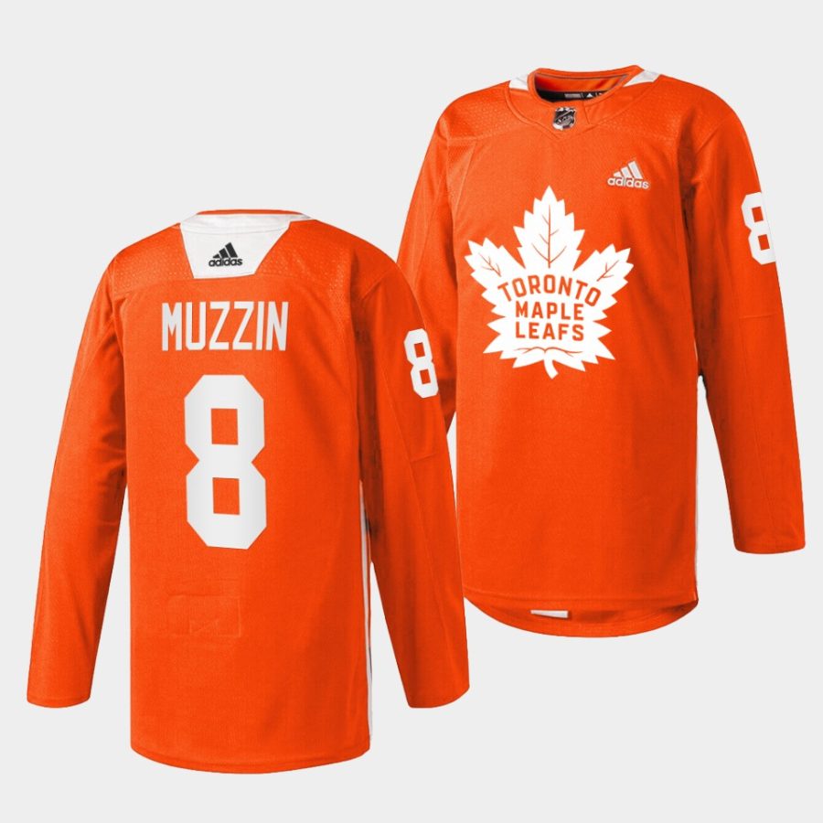 jake muzzin maple leafs orange 2022every child matters warmup jersey