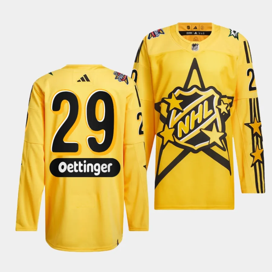 jake oettinger stars yellow 2024 nhl all star game drew house primegreen authenticjersey