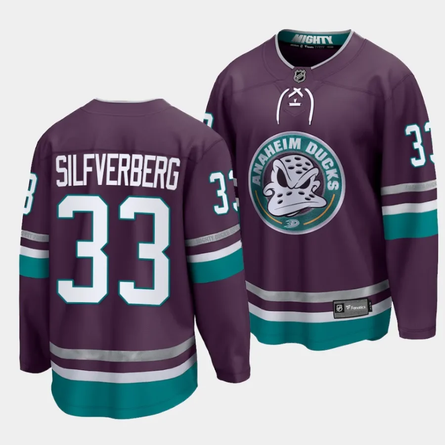 jakob silfverberg ducks purple 2023 2430th anniversary premier jersey