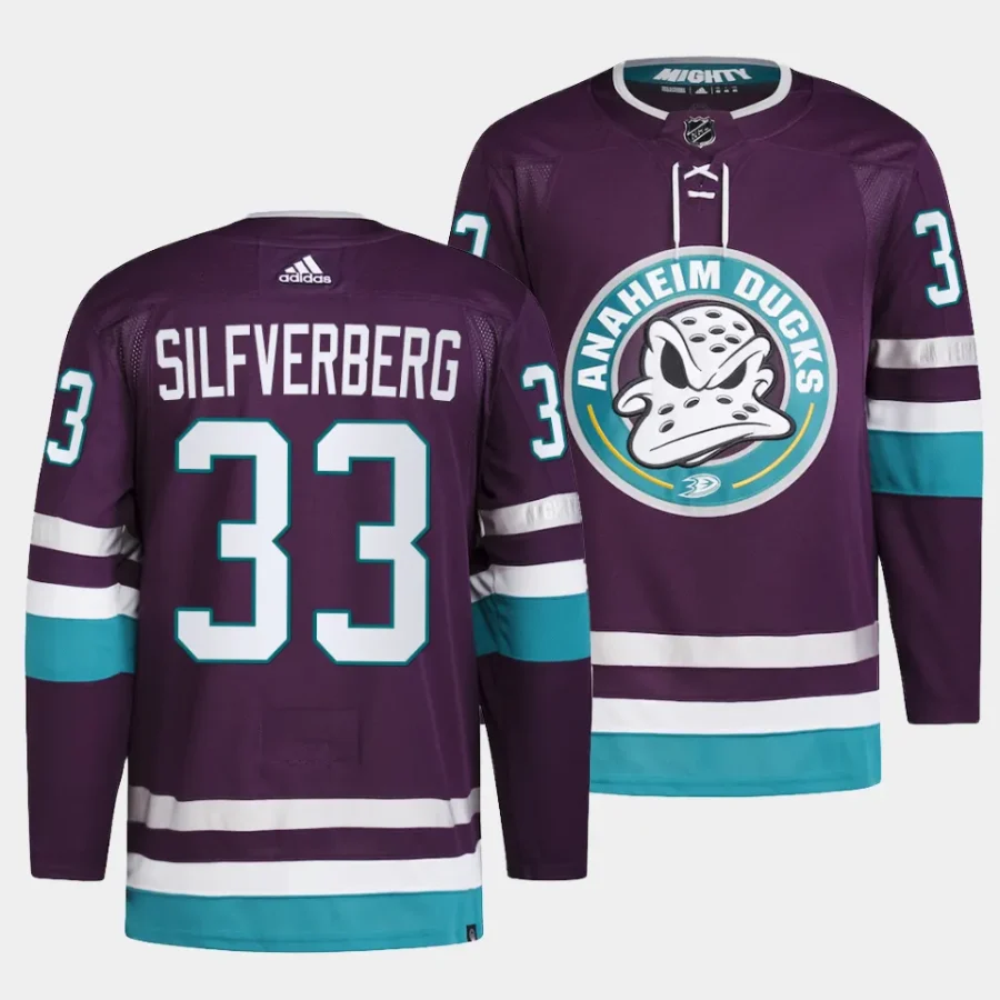 jakob silfverberg ducks purple 2023 2430th anniversary primegreen authentic projersey