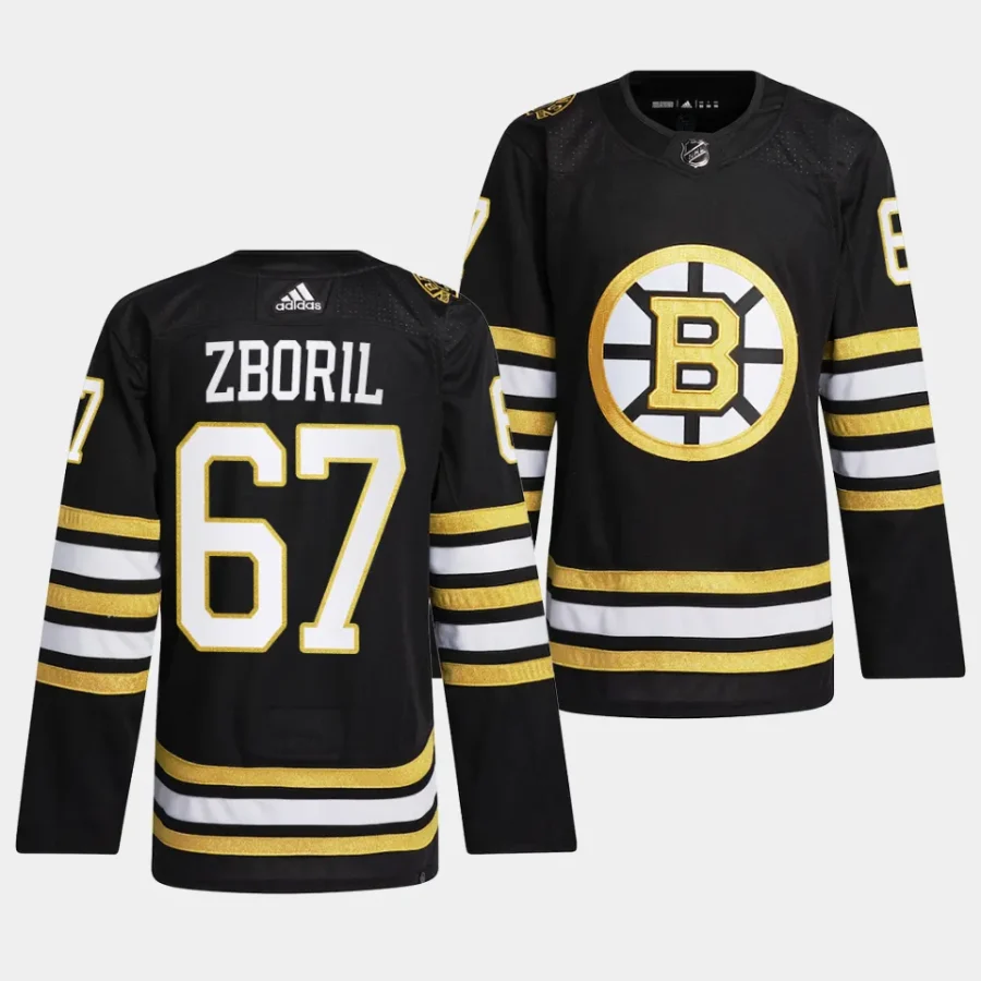 jakub zboril bruins black 2023 24100th anniversary primegreen jersey