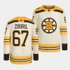 jakub zboril bruins cream 2023 24100th anniversary primegreen authentic playerjersey