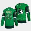 james reimer sharks green 2023 st. patricks day primegreen authentic jersey