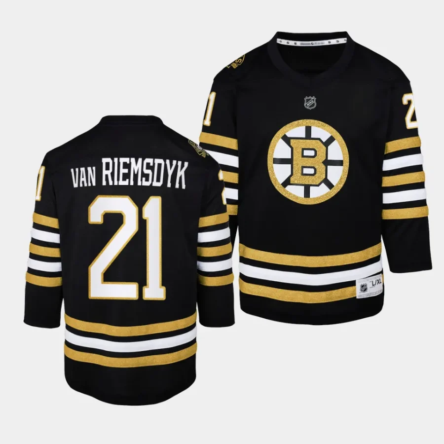 james van riemsdyk bruins 2023 24100th anniversary youth blackpremier jersey