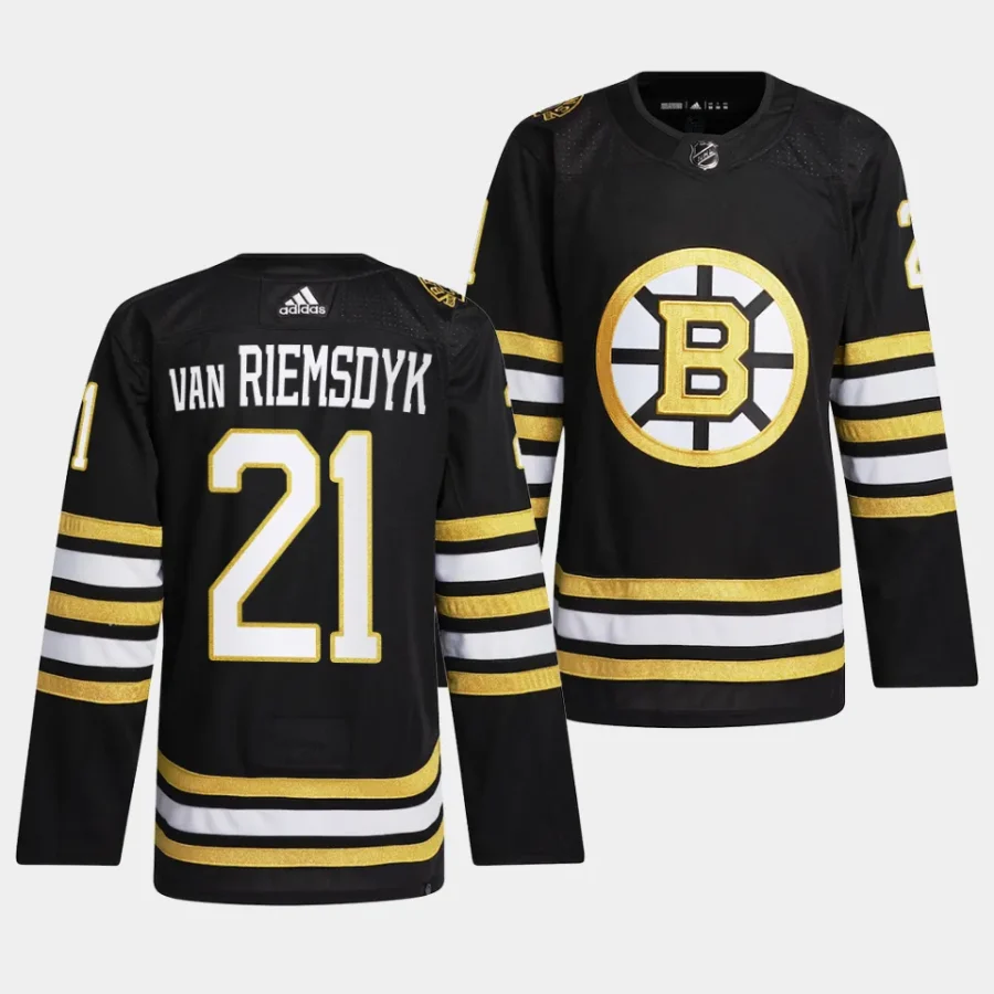 james van riemsdyk bruins black 2023 24100th anniversary primegreen jersey